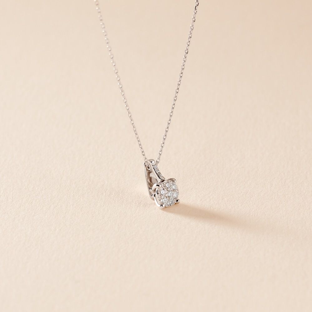 Collier Kate Or Blanc Diamant - Colliers avec pierres Femme | Marc Orian