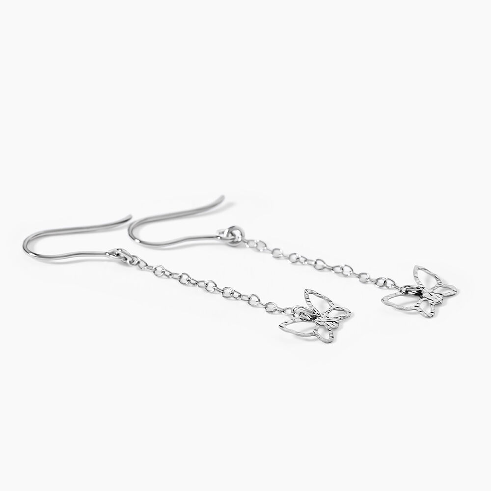 Boucles D'oreilles Pendantes Graziella Argent Blanc - Pendantes Femme | Marc Orian