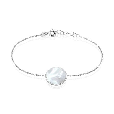 Bracelet Zoelle Argent Blanc Nacre - Bracelets Medailles Femme | Marc Orian