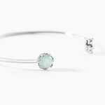 Bracelet Jonc Allyn Argent Blanc Verre - Bracelets joncs Femme | Marc Orian