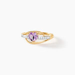 Bague Silucia Or Jaune Amethyste Et Oxyde De Zirconium - Bagues pierres fines Femme | Marc Orian