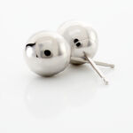 Boucles D'oreilles Puces Fidelia Boule Or Blanc - Puces Femme | Marc Orian