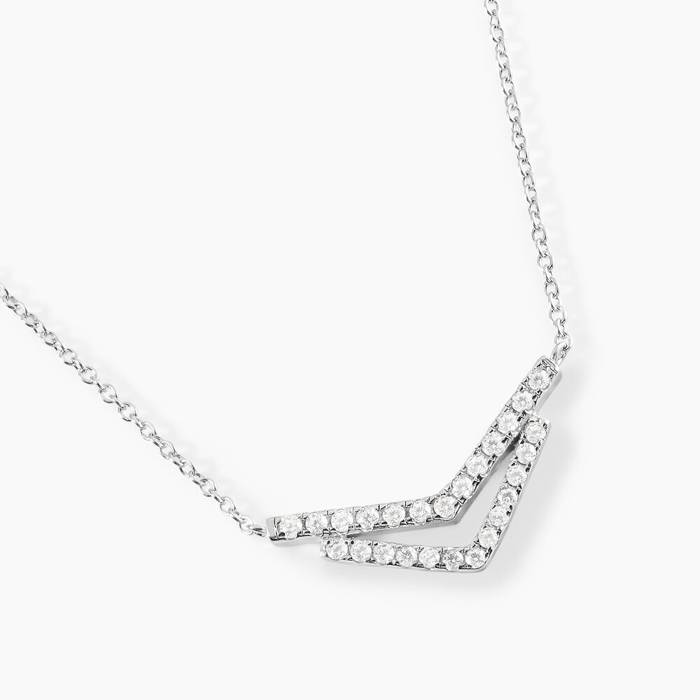 Collier Dayen Argent Blanc Oxyde De Zirconium - Colliers avec pierres Femme | Marc Orian
