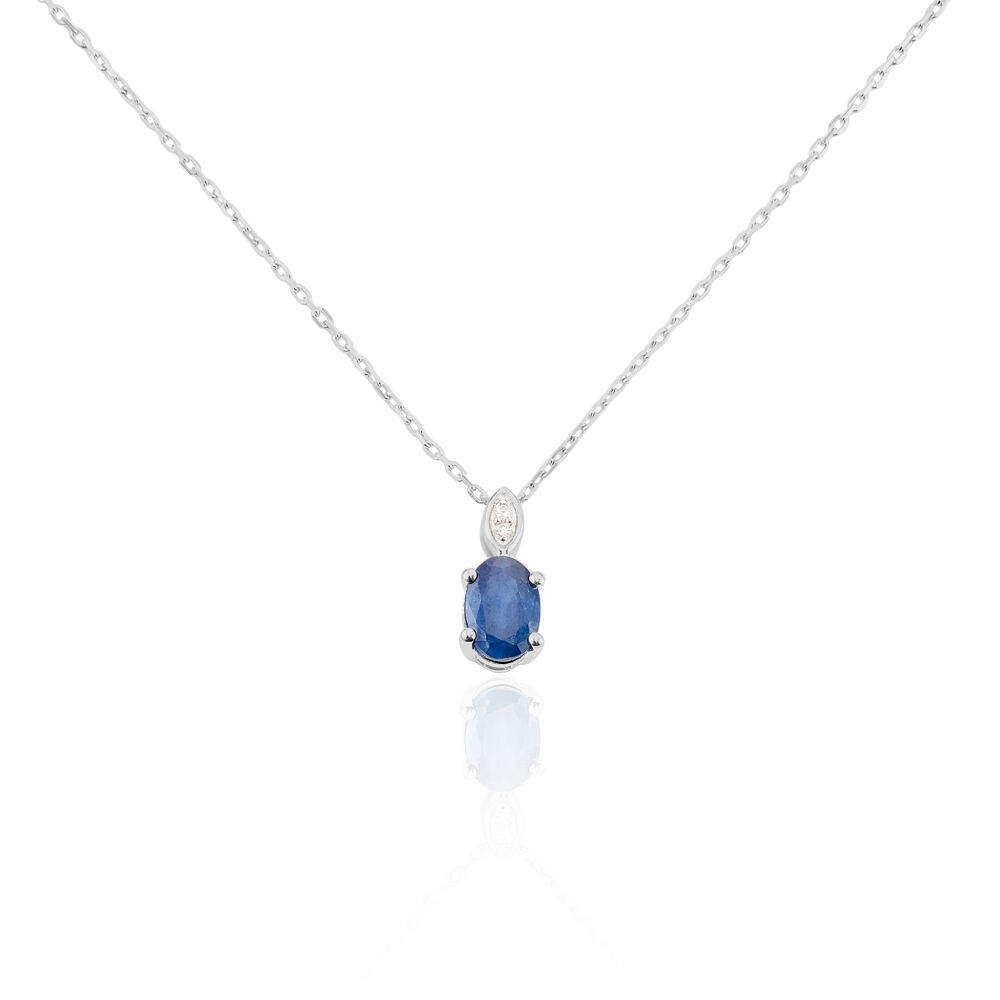 Collier femme saphir clearance