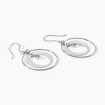 Boucles D'oreilles Pendantes Katy Argent Blanc - Boucles d'oreilles pampille Femme | Marc Orian