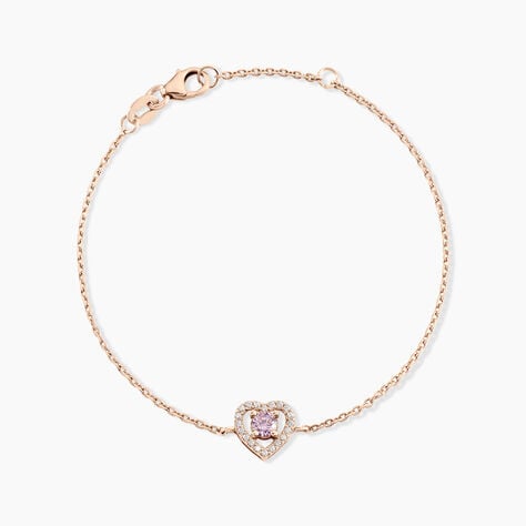 Bracelet Suzon Argent Rose Oxyde De Zirconium - Bracelets chaînes Femme | Marc Orian