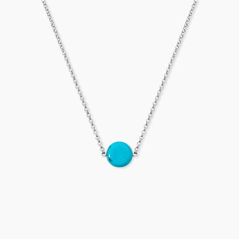 Collier Graziana Argent Blanc Turquoise - Colliers avec pierres Femme | Marc Orian