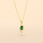 Collier Emotion Or Jaune Emeraude Diamant - Colliers avec pierres Femme | Marc Orian