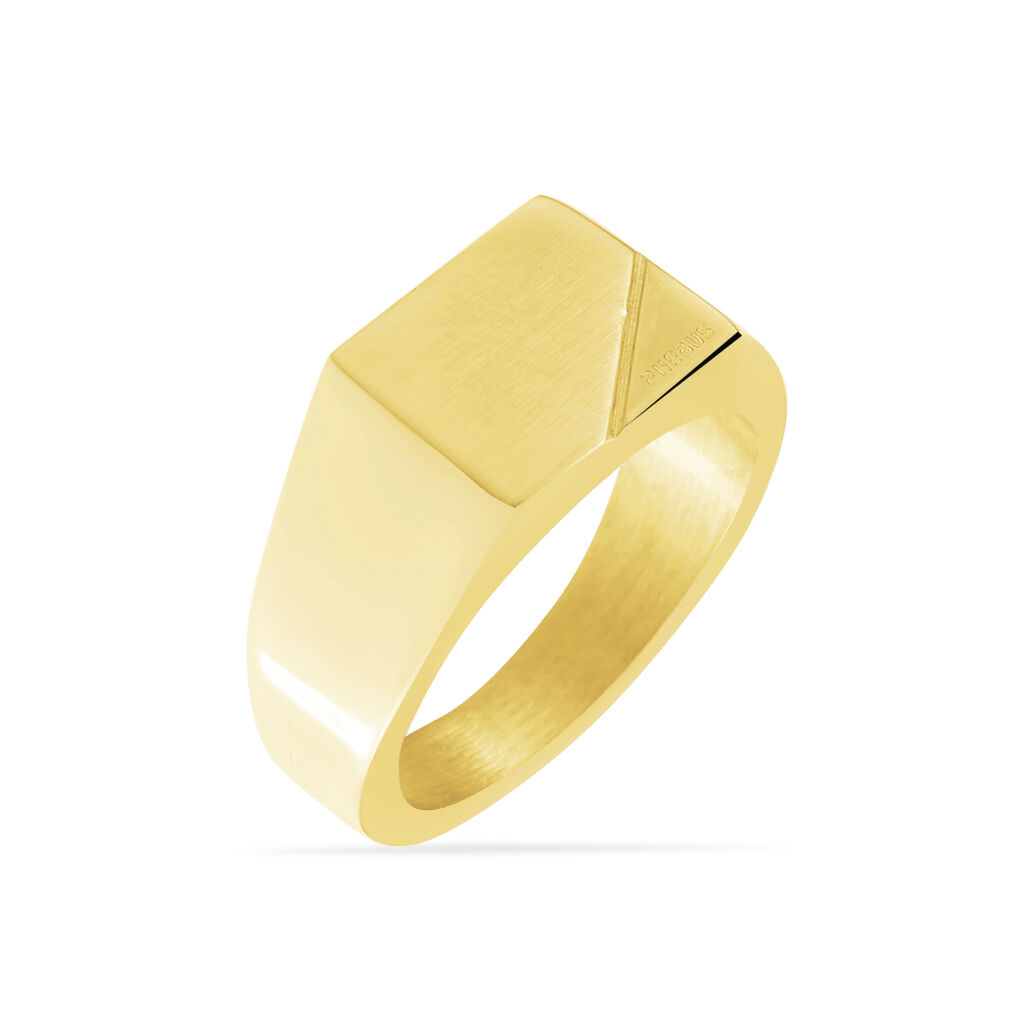 Chevalière Phebus Him Classique Acier Jaune - Bijoux fantaisie Homme | Marc Orian