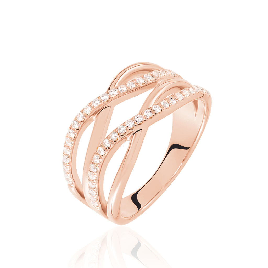Bague Moisette Argent Rose Oxyde De Zirconium - Bijoux fantaisie Femme | Marc Orian