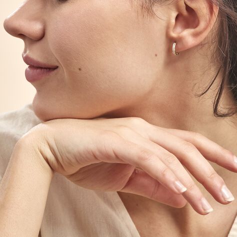 Créoles Ivria Or Jaune Oxyde De Zirconium - Boucles d'oreilles Créoles Femme | Marc Orian