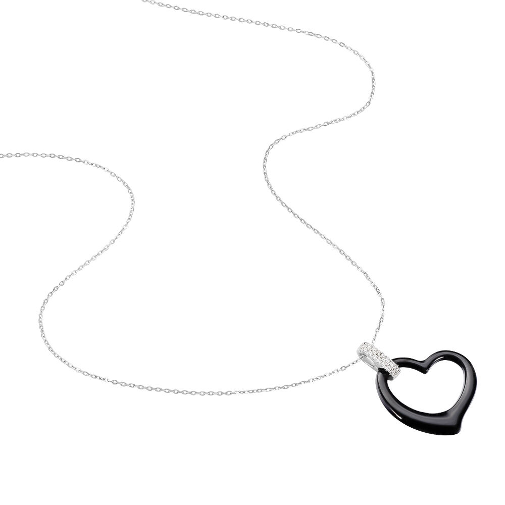 Collier Pam Argent Blanc Céramique Et Oxyde De Zirconium - Colliers avec pierres Femme | Marc Orian