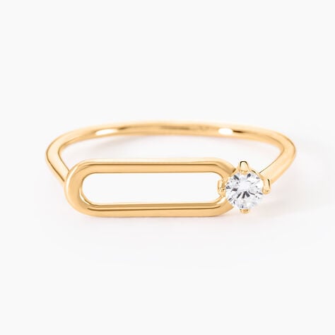 Bague Ellin Plaque Or Jaune Oxyde De Zirconium - Bijoux fantaisie Femme | Marc Orian