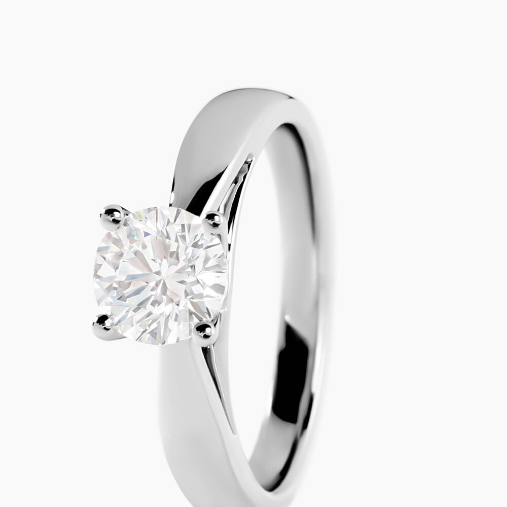 Bague Solitaire Platine 950/1000 Diamant 1 Ct Serti 4 Griffes - Solitaires Femme | Marc Orian
