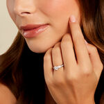 Bague Aramis Ld Platine Blanc Diamant Synth&eacute;tique - Solitaires Femme | Marc Orian