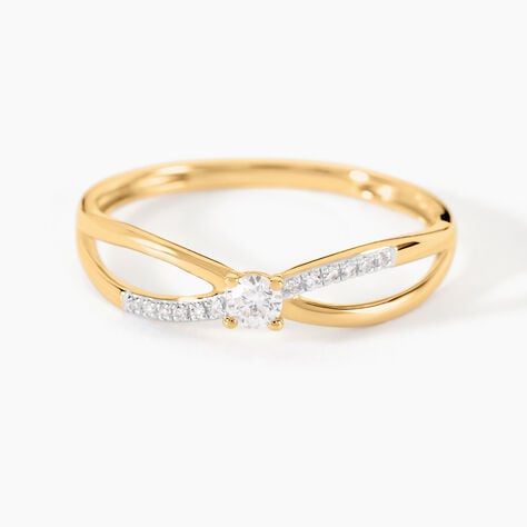 Bague Qiana Or Jaune Diamant - Solitaires Femme | Marc Orian