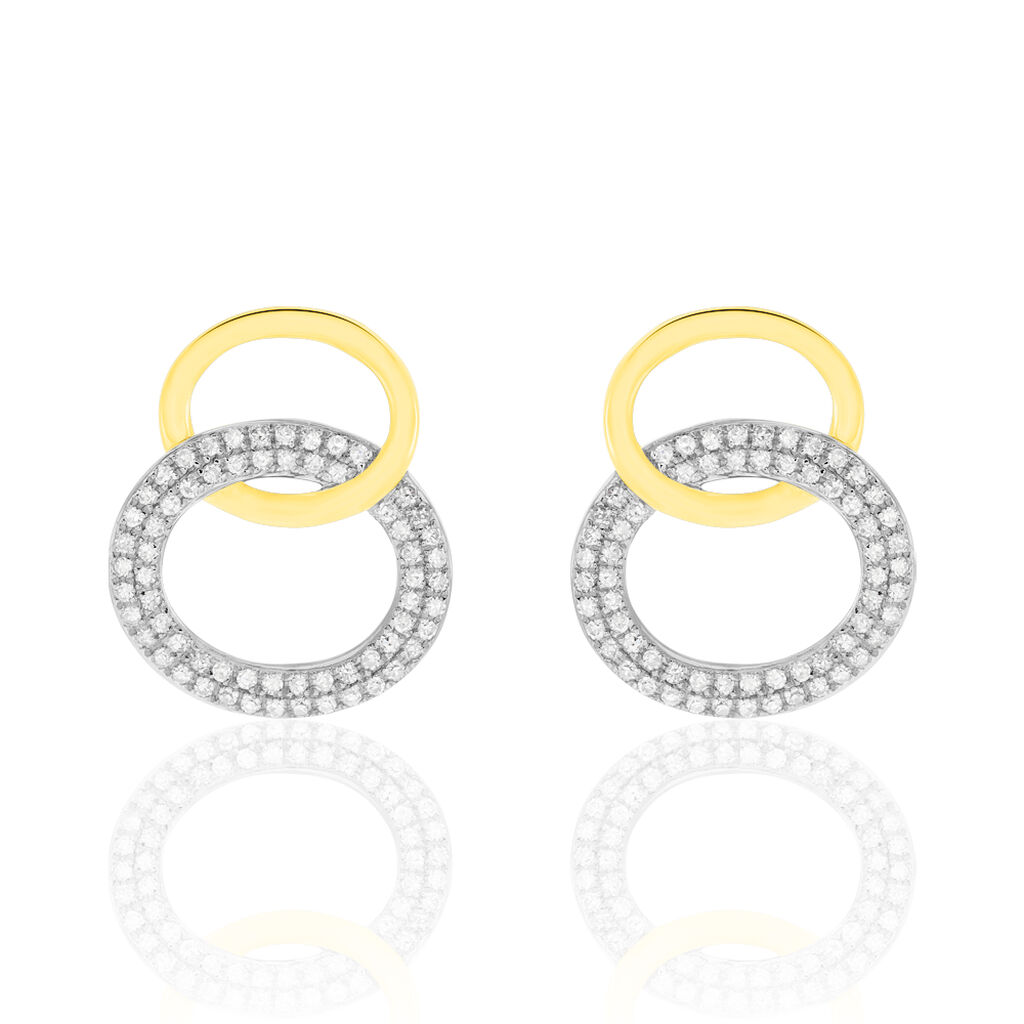 Boucles D'oreilles Pendantes Daniyah Or Jaune Diamant - Pendantes Femme | Marc Orian