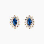 Boucles D'oreilles Puces Lisea Plaqu&eacute; Or Verre Et Oxyde De Zirconium - Puces Femme | Marc Orian