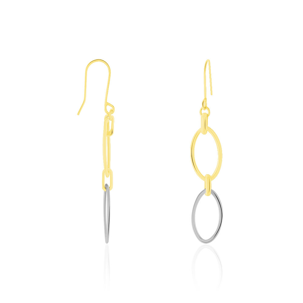 Boucles D'oreilles Pendantes Lucia Or Bicolore - Pendantes Femme | Marc Orian