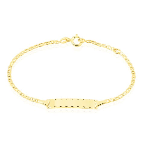 Bracelet Identit&eacute; Esta Maille For&ccedil;at Or Jaune - Gourmettes Enfant | Marc Orian