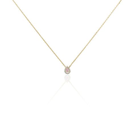 Collier Zihna Plaqu&eacute; Or Jaune Pierre De Synth&egrave;se Oxyde - Colliers avec pierres Femme | Marc Orian