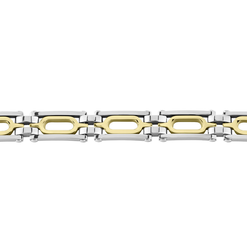 Bracelet Jourdan Wild Acier Blanc Et Jaune - Bracelets cha&icirc;nes Homme | Marc Orian