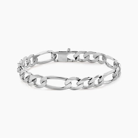 Bracelet Vivian Maille Alternee 1/3 Argent Blanc - Bracelets mailles Homme | Marc Orian