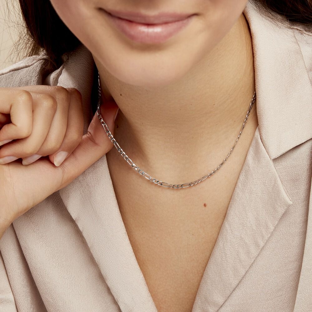 Chaîne Vivian Argent Blanc - Chaines Femme | Marc Orian