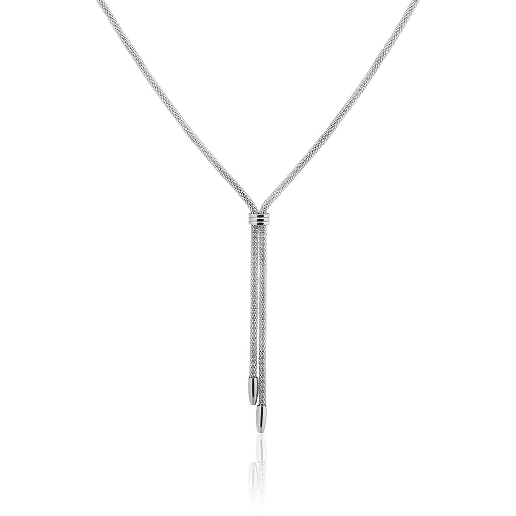 Collier Aleyna Maille Popcorn Acier Blanc - Colliers fantaisie Femme | Marc Orian