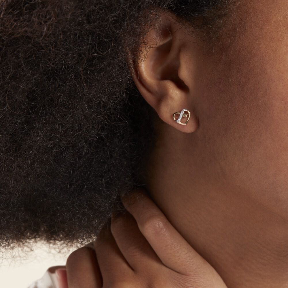 Boucles D'oreilles Puces Juliane Or Jaune Diamant -  Femme | Marc Orian