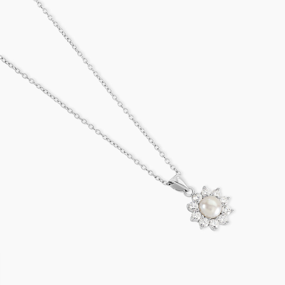 Collier Argent Blanc Cheri Perle De Culture Oxydes De Zirconium - Colliers avec pierres Femme | Marc Orian