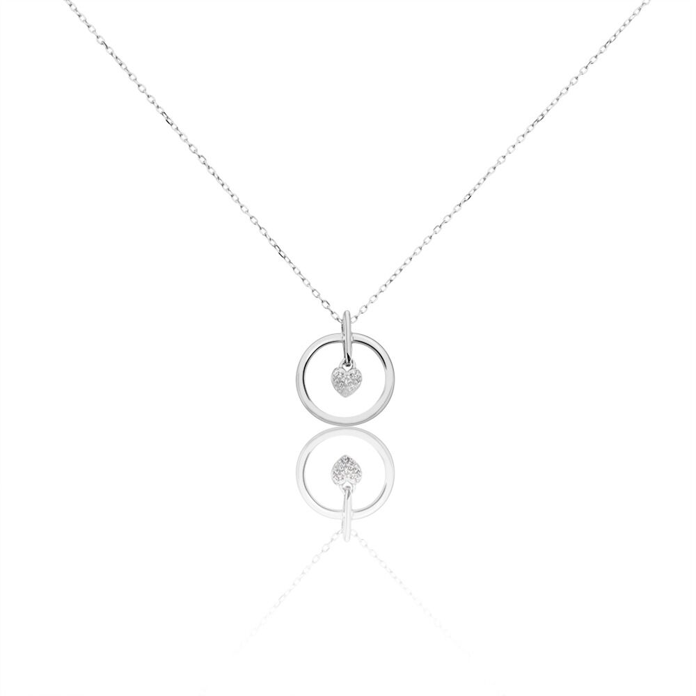 Collier Or Blanc Teodorota Diamants - Colliers avec pierres Femme | Marc Orian