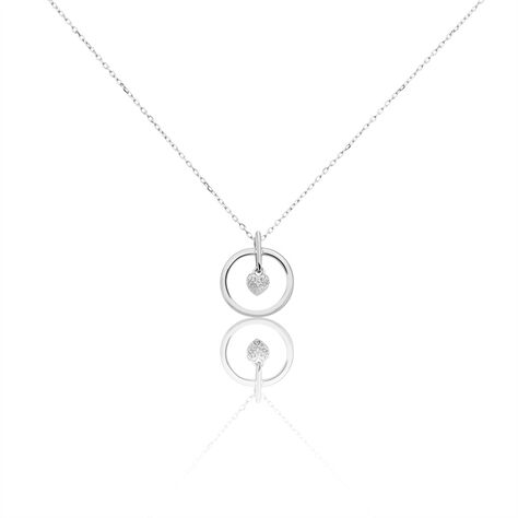 Collier Or Blanc Teodorota Diamants - Colliers avec pierres Femme | Marc Orian