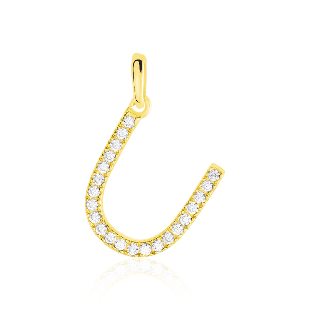 Pendentif Lettre U Or Jaune Oxyde - Pendentifs Famille | Marc Orian