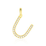Pendentif Lettre U Or Jaune Oxyde - Pendentifs Famille | Marc Orian