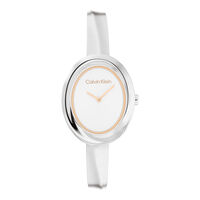 cadran argenté fond blanc bracelet acier argenté