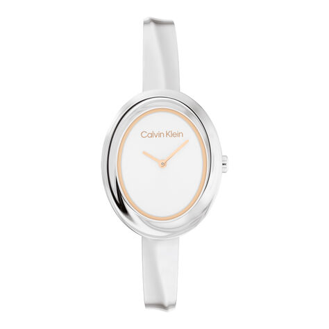 Montre Calvin Klein Twisted Bezel Blanc - Montres étanches Femme | Marc Orian