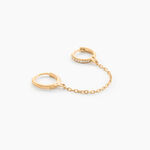 Boucle D'oreille Unitaire Plaqu&eacute; Or Thed Oxydes De Zirconium - Piercings d'oreilles Femme | Marc Orian