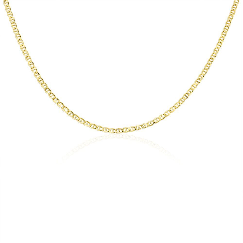 Collier Capucin Or Jaune Maille Marine Plate - Chaines Homme | Marc Orian