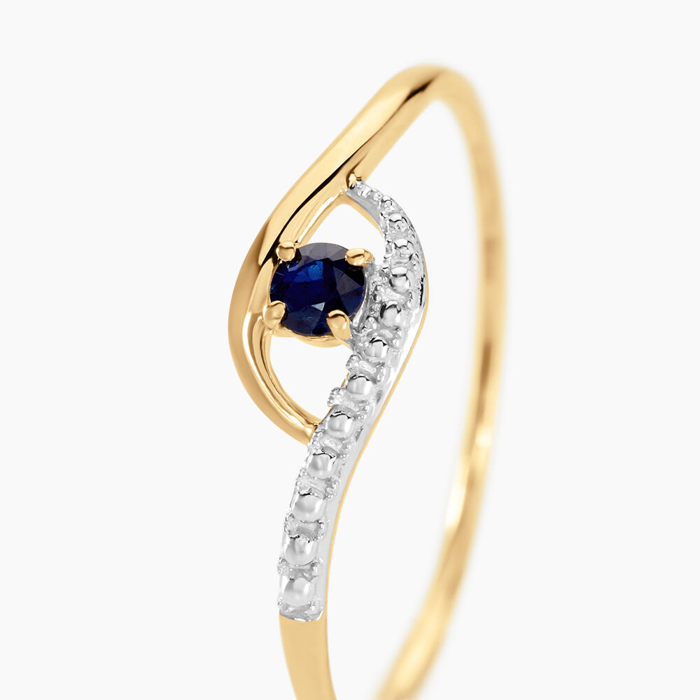 Bague Or Jaune Karmele Saphir - Solitaires Femme | Marc Orian