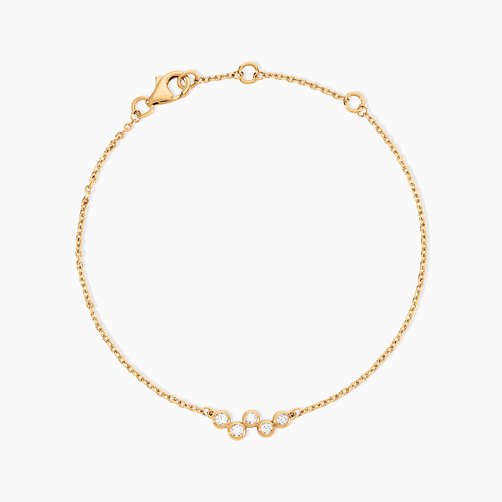 Bracelet Halo Plaqué Or Jaune Oxyde De Zirconium - Bracelets fantaisie Femme | Marc Orian