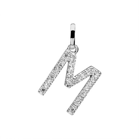 Pendentif Klementine Or Blanc Oxyde De Zirconium - Pendentifs Femme | Marc Orian