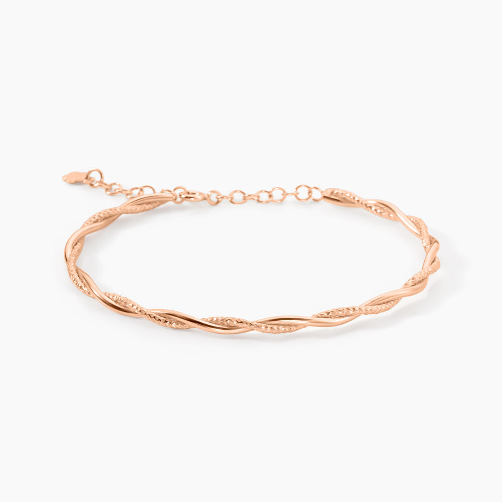 Bracelet Abie Torsade Argent Rose - Bracelets fantaisie Femme | Marc Orian