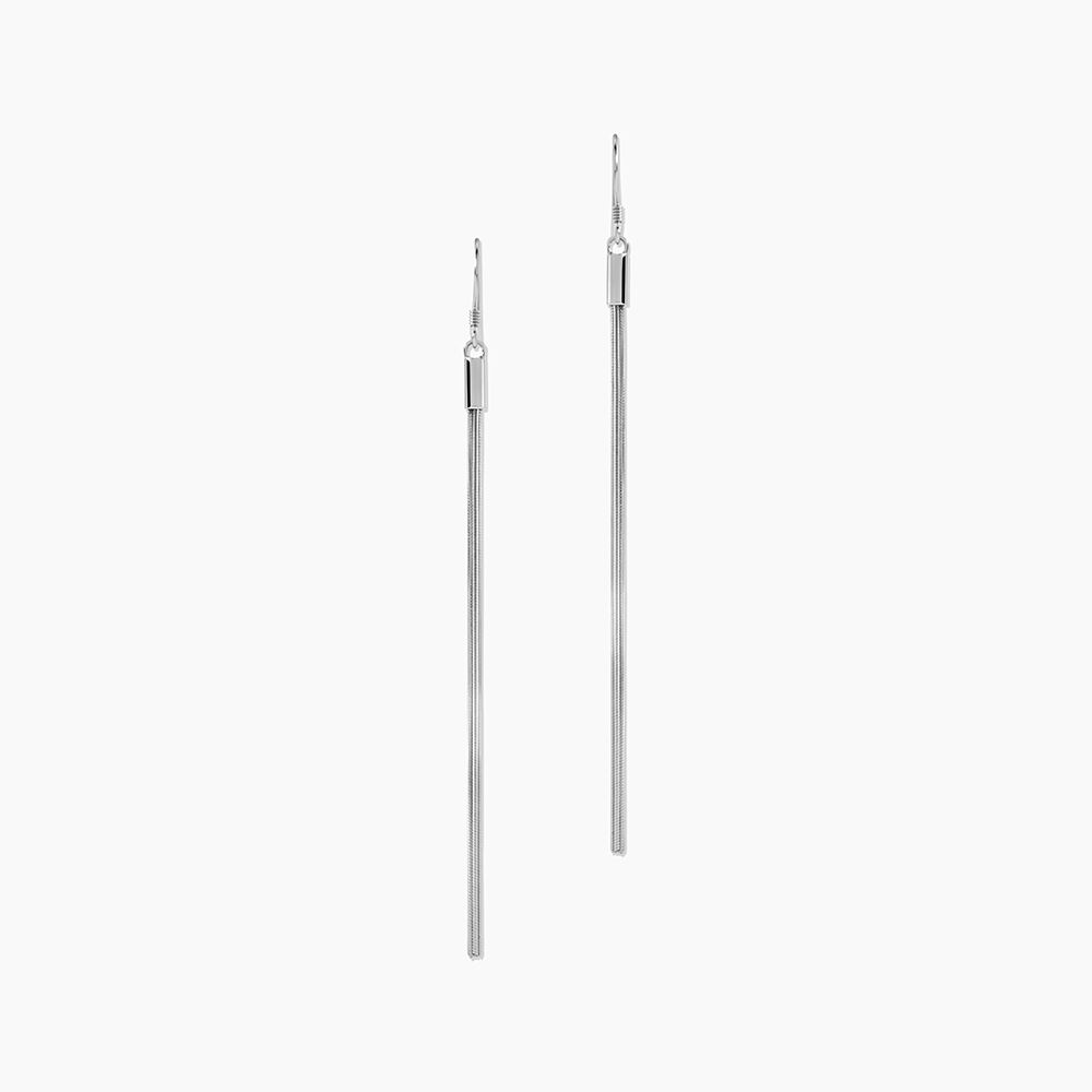 Boucles D'oreilles Pendantes Yaka Argent Blanc - Pendantes Femme | Marc Orian