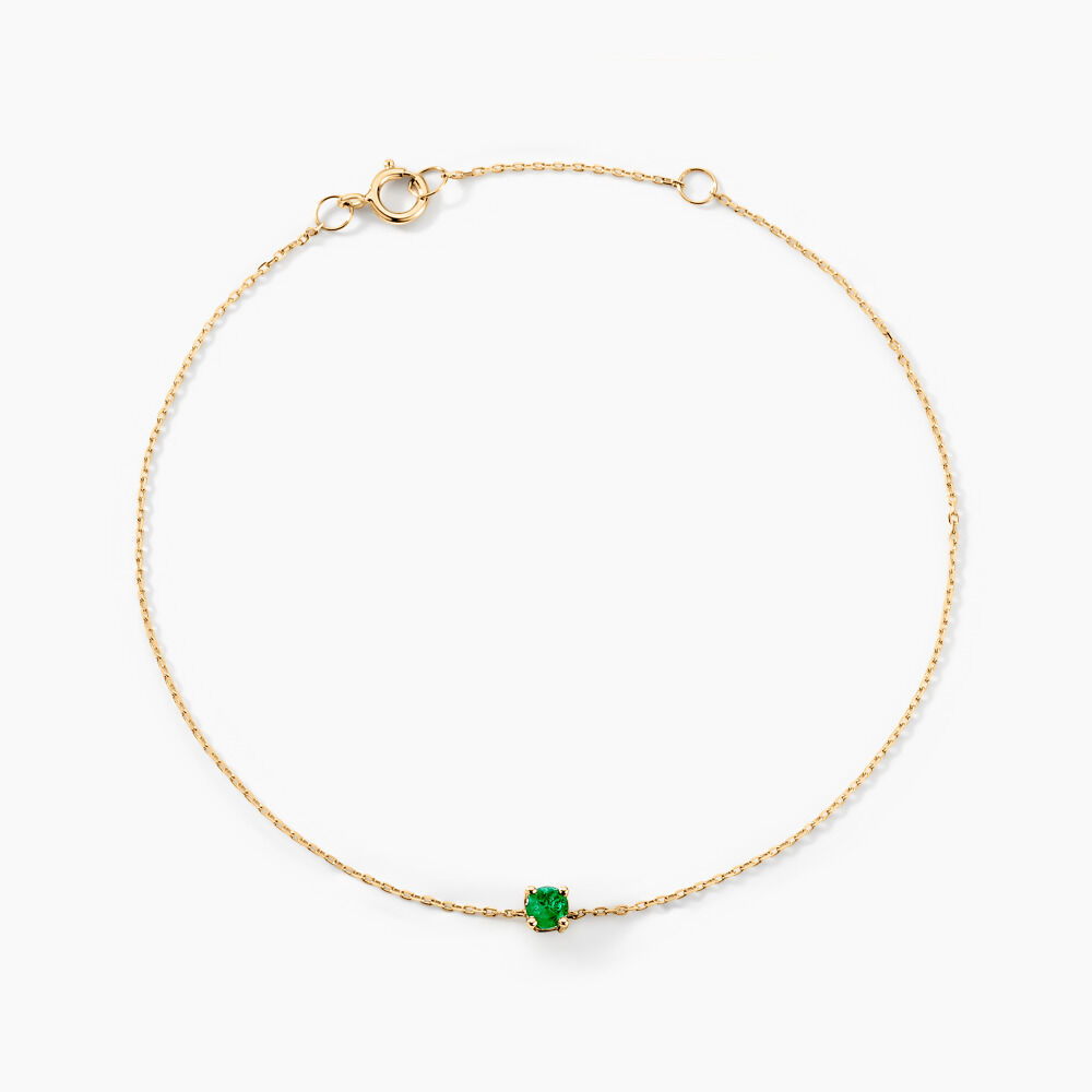 Bracelet Or Jaune Onora Emeraude - Bracelets cha&icirc;nes Femme | Marc Orian