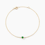 Bracelet Or Jaune Onora Emeraude - Bracelets cha&icirc;nes Femme | Marc Orian