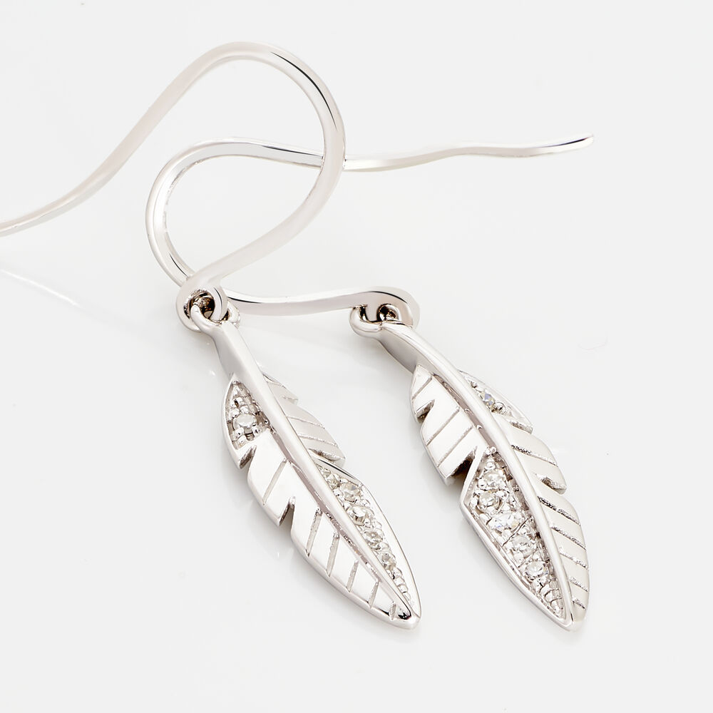 Boucles D'oreilles Pendantes Clodie Or Rose Diamant - Pendantes Femme | Marc Orian