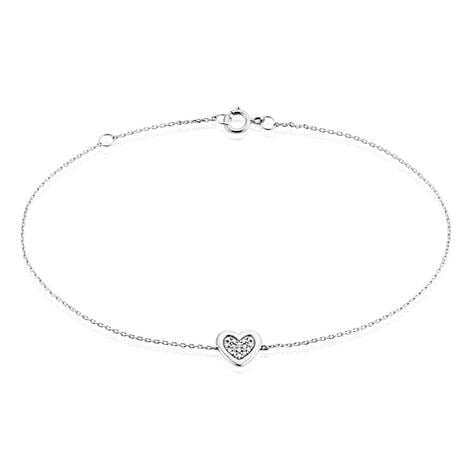 Bracelet Or Blanc Abidan Diamants - Bracelets chaînes Femme | Marc Orian
