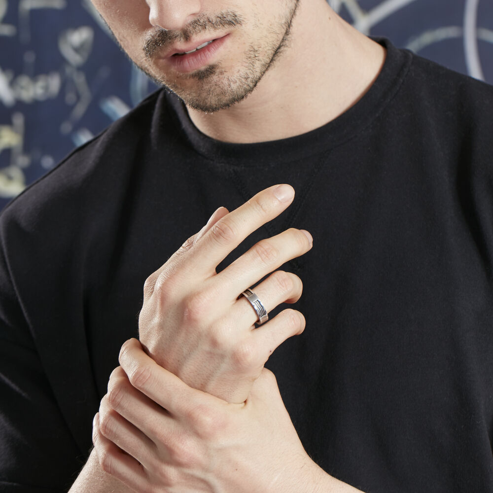 Bague Acier Blanc - Bagues Homme | Marc Orian