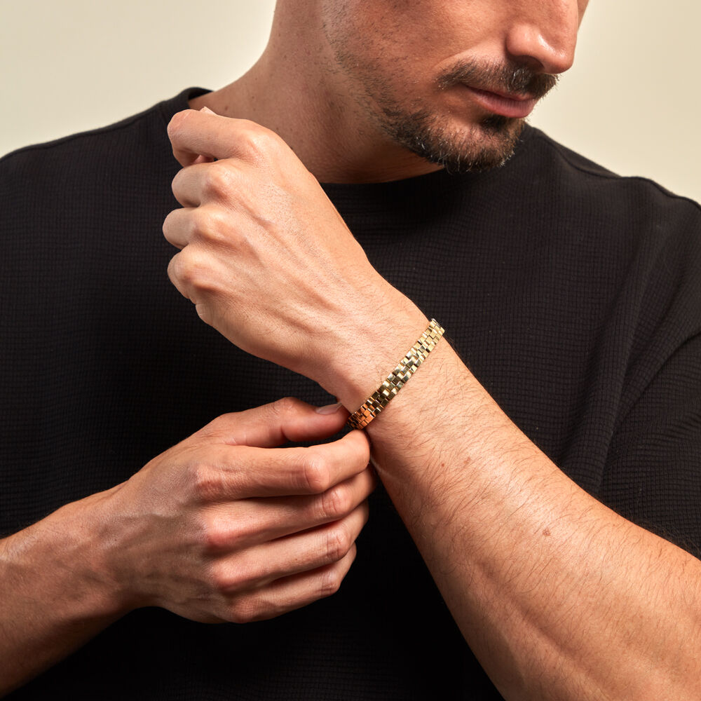 Bracelet Jourdan Manathan Acier Doré - Bracelets Homme | Marc Orian